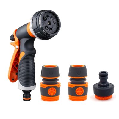 Pattern garden hose nozzle with connector (3)