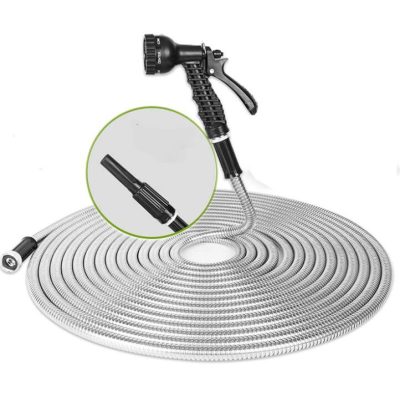 Super tough 304 stainless steel metal garden hose (3)